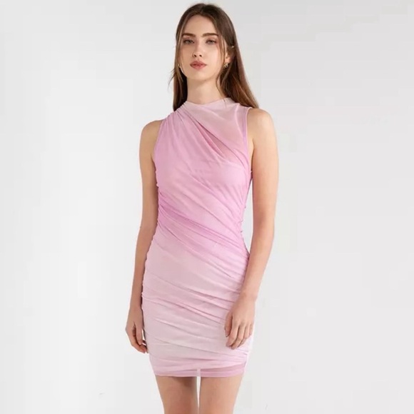 NWT Zara draped tulle Mini Dress sz M - Picture 8 of 10